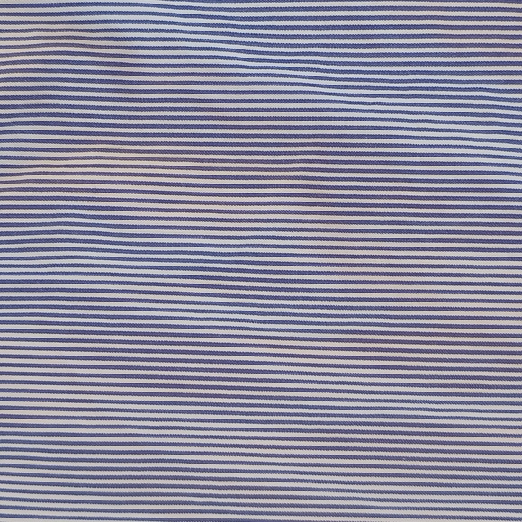 Thomas Mason for J. Crew Back Tie Mock Neck Blue Stripe Long Sleeve Shirt 12 - Picture 7 of 10